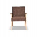 Fotel PRL zestaw retro vintage SOLER Family Meble brązowy sztruks Anafi - obrazek 9