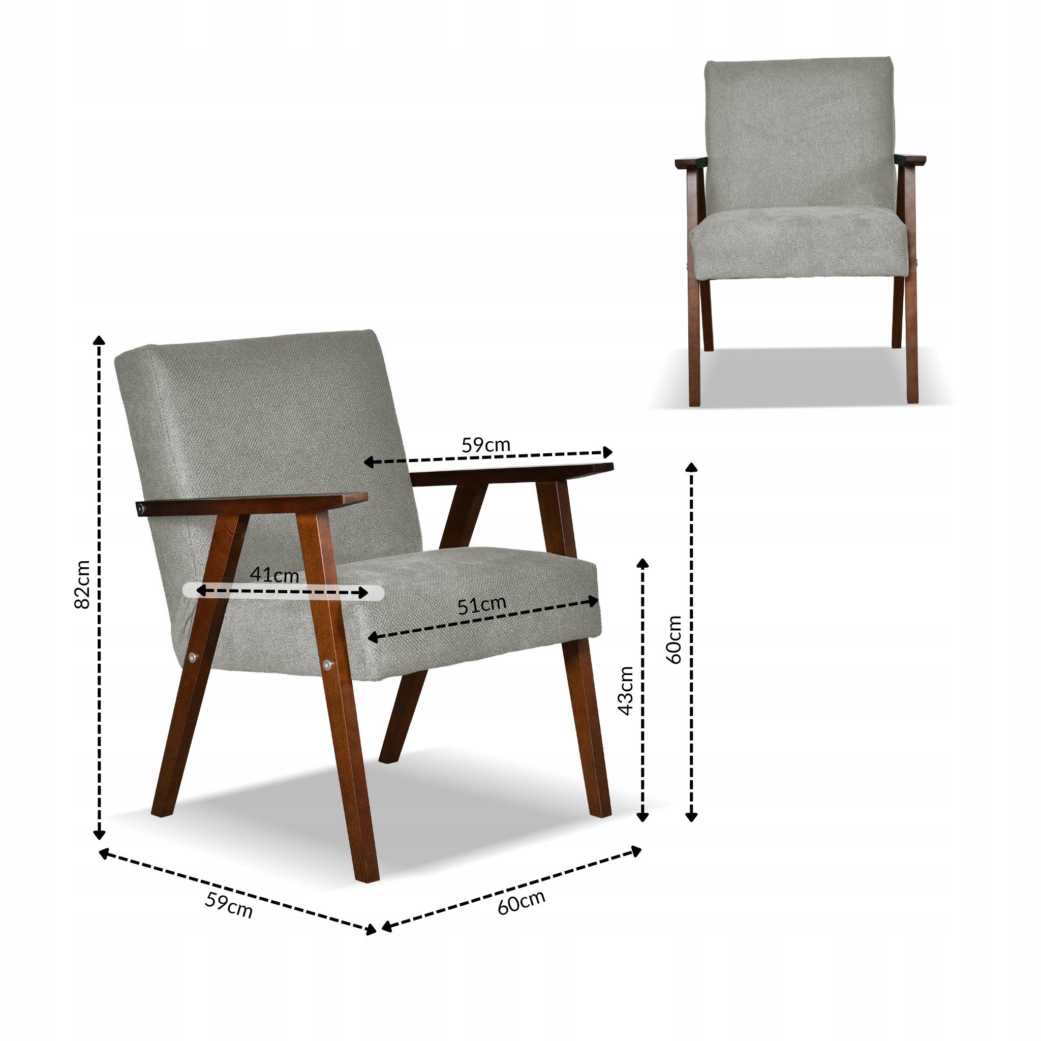 aa046df2f14a4277982939a838fe2a1d.jpg Fotel PRL zestaw retro vintage SOLER Family Meble ciemny szary welur Angel - obrazek 7