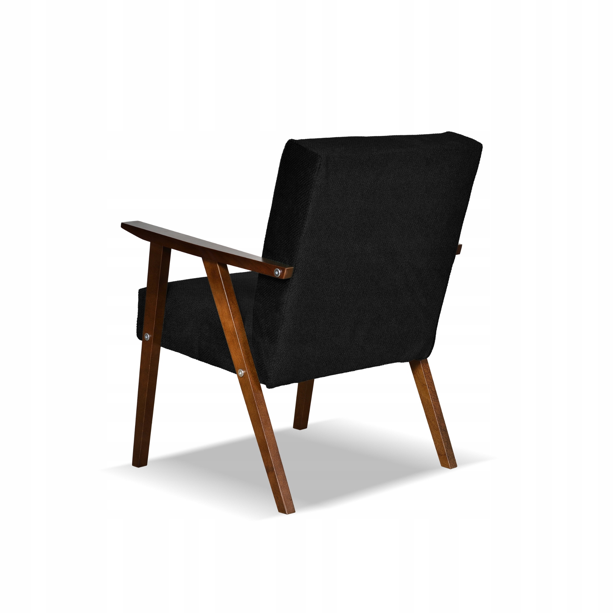 ae955bbbd2bb7464b09e5db98edfbc24.jpg Fotel PRL zestaw retro vintage SOLER Family Meble czarny welur Angel - obrazek 10