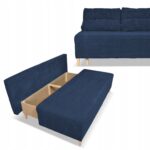 Zestaw KIMO funkcja spania sofa fotele Family Meble granatowy Anafi sztruks - obrazek 7