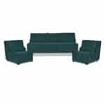 Zestaw KIMO funkcja spania sofa fotele Family Meble zielony Anafi sztruks - obrazek 2