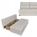 Zestaw KIMO funkcja spania sofa fotele Family Meble beżowy Hunter welur - obrazek 7