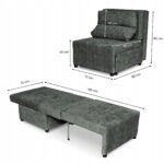 Zestaw KIMO funkcja spania sofa fotele Family Meble c. szary Ramona welur - obrazek 10