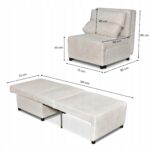 Zestaw KIMO funkcja spania sofa fotele Family Meble beżowy Hunter welur - obrazek 10