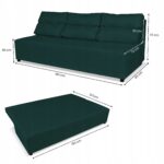 Zestaw KIMO funkcja spania sofa fotele Family Meble zielony Hunter welur - obrazek 6