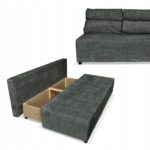 Zestaw KIMO funkcja spania sofa fotele Family Meble c. szary Ramona welur - obrazek 7