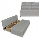 Zestaw KIMO funkcja spania sofa fotele Family Meble j. szary Hunter welur - obrazek 7