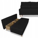 Zestaw KIMO funkcja spania sofa fotele Family Meble czarny Twisster sztruks - obrazek 7