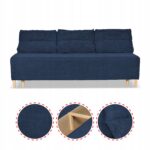 Zestaw KIMO funkcja spania sofa fotele Family Meble granatowy Anafi sztruks - obrazek 5