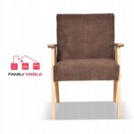 Fotel PRL zestaw retro vintage SOLER Family Meble brązowy sztruks Anafi - obrazek 5