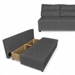 Zestaw KIMO funkcja spania sofa fotele Family Meble c. szary Hunter welur - obrazek 7