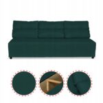 Zestaw KIMO funkcja spania sofa fotele Family Meble zielony Hunter welur - obrazek 5