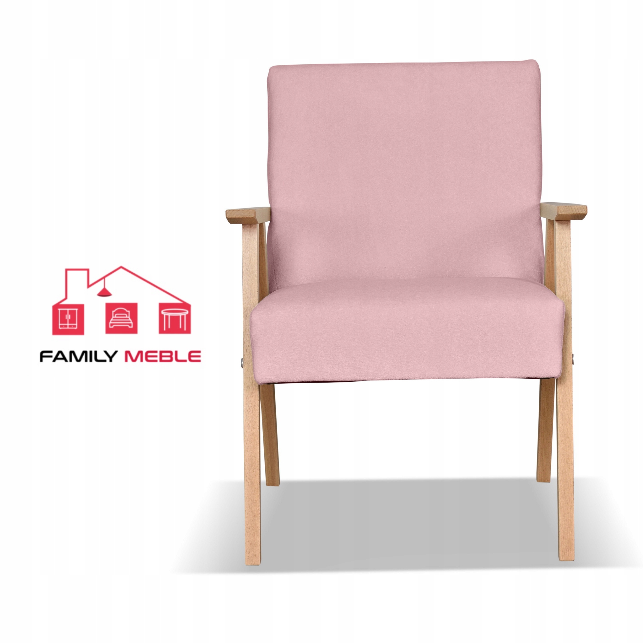 e1609a4151267190977c92500fb8bb98.jpg Fotel PRL zestaw retro vintage SOLER Family Meble różowy welur Hunter - obrazek 4