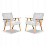 fotel PRL zestaw retro vintage SOLER Family Meble szary sztruks Anafi