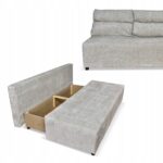 Zestaw KIMO funkcja spania sofa fotele Family Meble j. szary Ramona welur - obrazek 7