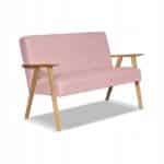 Sofa w stylu PRL retro vintage SOLER Family Meble różowy welur Hunter - obrazek 8