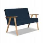 Sofa w stylu PRL retro vintage SOLER Family Meble granatowy welur Hunter - obrazek 8