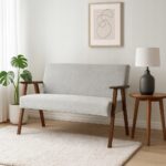Sofa w stylu PRL retro vintage SOLER Family Meble ciemny szary welur Angel - obrazek 2