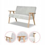 Sofa w stylu PRL retro vintage SOLER Family Meble szary sztruks Anafi - obrazek 5