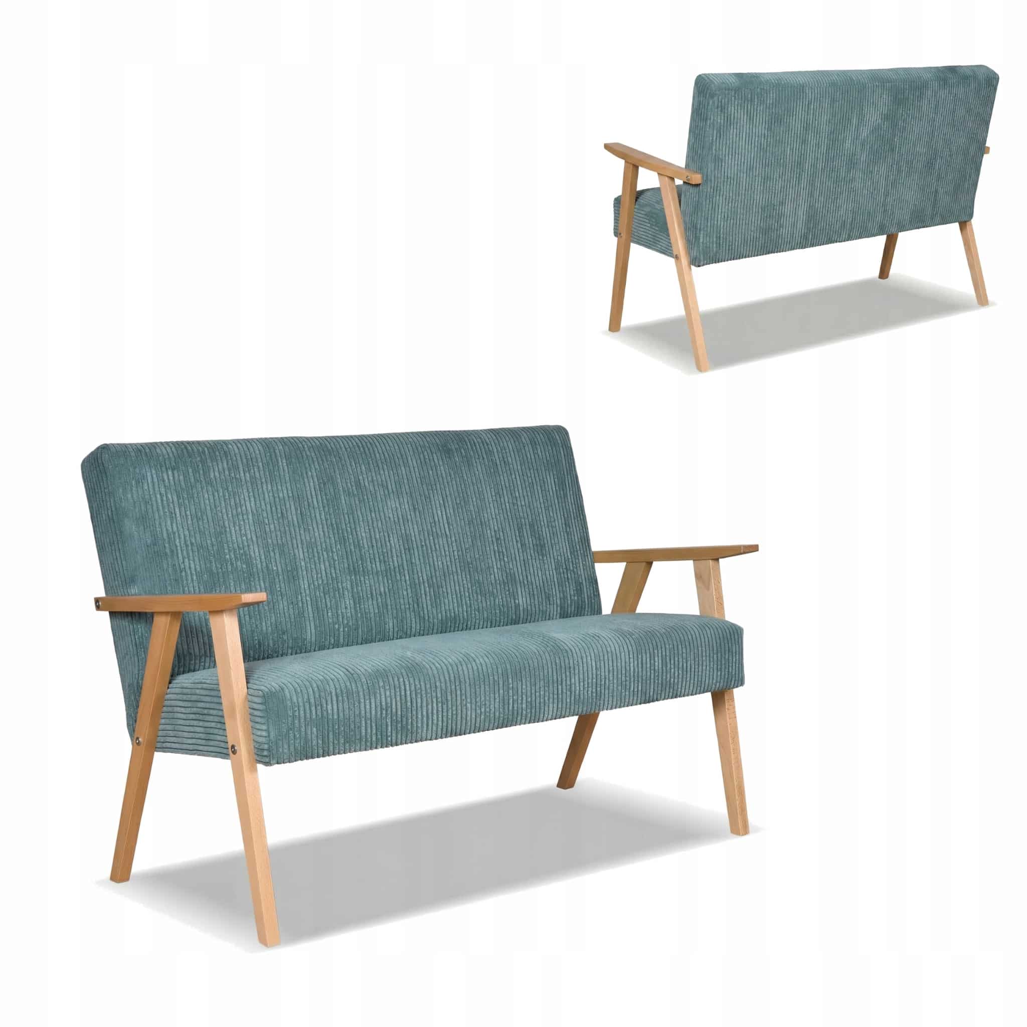 b15d4d40ffcdbec84a13ba6d00f313c0.jpg Sofa w stylu PRL retro vintage SOLER Family Meble turkusowy sztruks Anafi - obrazek 1