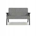 Sofa w stylu PRL retro vintage SOLER Family Meble pepitka czarno biała - obrazek 7