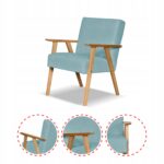 Zestaw mebli PRL retro SOLER sofa fotele Family Meble turkus welur Hunter - obrazek 4