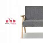 Zestaw mebli PRL retro SOLER sofa fotele Family Meble c szary sztruks Anafi - obrazek 3