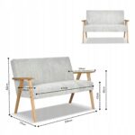 Zestaw mebli PRL retro SOLER sofa fotele Family Meble szary sztruks Anafi - obrazek 6
