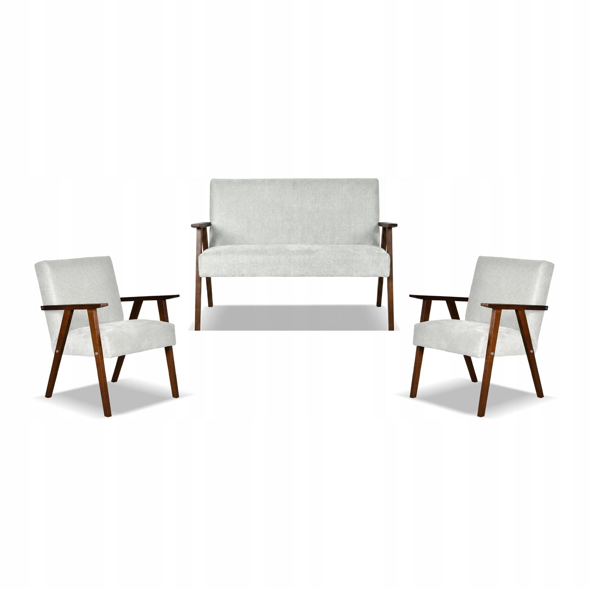 2674e2f6c1f6de3a85e57b5390d25549.jpg Zestaw mebli PRL retro SOLER sofa fotele Family Meble szary welur Angel - obrazek 1