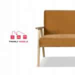 Zestaw mebli PRL retro SOLER sofa fotele Family Meble miodowy welur Hunter - obrazek 3