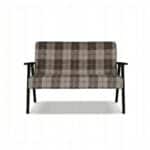 Zestaw mebli PRL retro SOLER sofa fotele Family Meble krata brązowa - obrazek 10