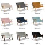 Zestaw mebli PRL retro SOLER sofa fotele Family Meble granat welur Hunter - obrazek 13