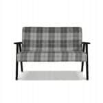 Zestaw mebli PRL retro SOLER sofa fotele Family Meble krata szara - obrazek 10