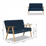 Zestaw mebli PRL retro SOLER sofa fotele Family Meble granat welur Hunter - obrazek 6