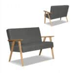 Zestaw mebli PRL retro SOLER sofa fotele Family Meble szary welur Hunter - obrazek 9