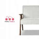 Zestaw mebli PRL retro SOLER sofa fotele Family Meble szary welur Angel - obrazek 3