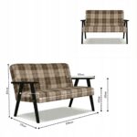 Zestaw mebli PRL retro SOLER sofa fotele Family Meble krata brąz - beż - obrazek 6