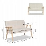 Zestaw mebli PRL retro SOLER sofa fotele Family Meble beżowy welur Hunter - obrazek 6