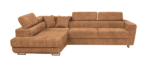 Narożnik rogówka rozkładany f spania Savio lewy Family meble ciemny beżowy sztruks ANAFI16 - DOSTĘPNY OD RĘKI