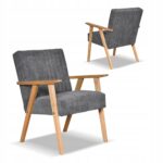 Zestaw mebli PRL retro SOLER sofa fotele Family Meble c szary sztruks Anafi - obrazek 7
