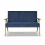 Zestaw mebli PRL retro SOLER sofa fotele Family Meble granat sztruks Anafi - obrazek 10