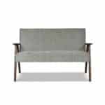 Zestaw mebli PRL retro SOLER sofa fotele Family Meble c. szary welur Angel - obrazek 10