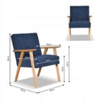 Zestaw mebli PRL retro SOLER sofa fotele Family Meble granat sztruks Anafi - obrazek 5