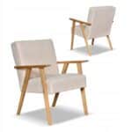 Zestaw mebli PRL retro SOLER sofa fotele Family Meble beżowy welur Hunter - obrazek 7