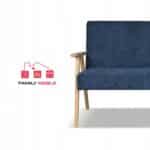 Zestaw mebli PRL retro SOLER sofa fotele Family Meble granat sztruks Anafi - obrazek 3