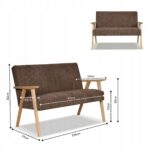 Zestaw mebli PRL retro SOLER sofa fotele Family Meble brąz sztruks Anafi - obrazek 6