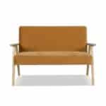 Zestaw mebli PRL retro SOLER sofa fotele Family Meble miodowy welur Hunter - obrazek 10