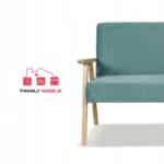 Zestaw mebli PRL retro SOLER sofa fotele Family Meble turkus welur Hunter - obrazek 3