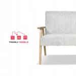 Zestaw mebli PRL retro SOLER sofa fotele Family Meble szary sztruks Anafi - obrazek 3