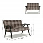 Zestaw mebli PRL retro SOLER sofa fotele Family Meble krata brązowa - obrazek 6